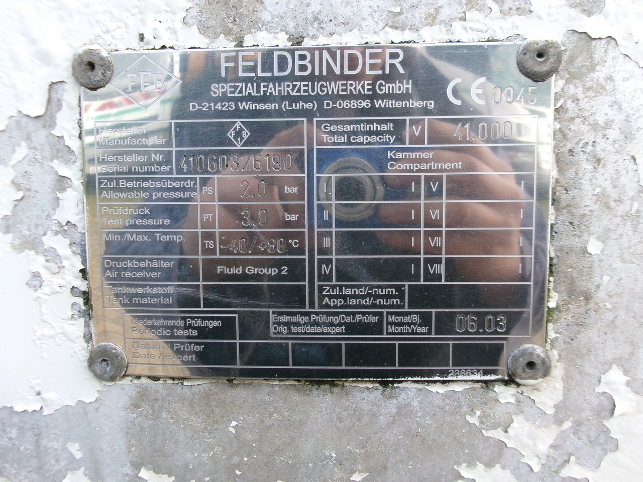 리스 Feldbinder Powder tank alu 41 m3 (tipping) Feldbinder Powder tank alu 41 m3 (tipping) : 사진 20
