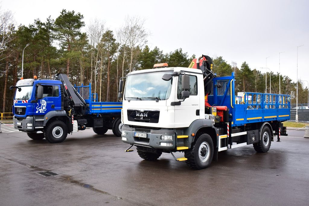 드롭사이드/ 플랫베드 트럭, 크레인 트럭 MAN 4x4 TGM 18.250 PALFINGER PK 27001 EURO 5 CRANE : 사진 2