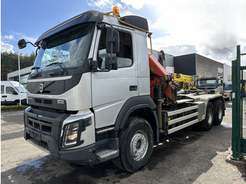 후크 리프트 트럭, 크레인 트럭 Volvo FMX 370 6x4 HOOKLIFT + CRANE PALFINGER PK18002-EH D (5x - 18m) - ROTATOR - RADIO - HUB REDUCTION - STEEL SPRING : 사진 3