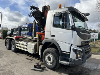 후크 리프트 트럭, 크레인 트럭 Volvo FMX 370 6x4 HOOKLIFT + CRANE PALFINGER PK18002-EH D (5x - 18m) - ROTATOR - RADIO - HUB REDUCTION - STEEL SPRING : 사진 2