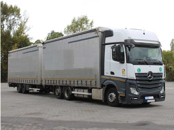 커튼사이더 트럭 Mercedes-Benz Actros 2542, 6X2, LIFTING AXLE + PANAV TVK18M : 사진 2