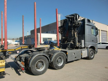 목재 트럭, 크레인 트럭 Mercedes-Benz Actros 3363 6x4 Holzkomplettzug+ Doll Auflieger BJ 2023 : 사진 5