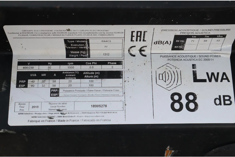 리스 SDMO R44C3 | 44 KVA | GOOD WORKING SDMO R44C3 | 44 KVA | GOOD WORKING : 사진 16