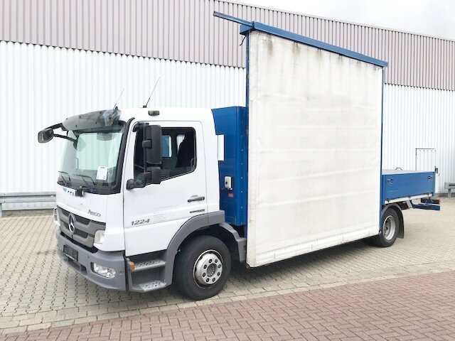 드롭사이드/ 플랫베드 트럭, 크레인 트럭 Mercedes-Benz Atego 1224 L 4x2 Atego 1224 L 4x2 Glastransporter, gegen Aufpreis Heckkran Fassi F95A21 : 사진 8