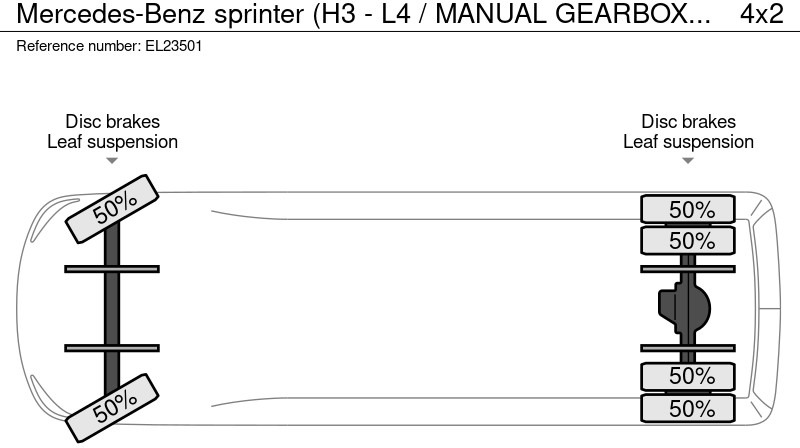 리스 Mercedes-Benz Sprinter  (H3 - L4 / MANUAL GEARBOX) Mercedes-Benz Sprinter  (H3 - L4 / MANUAL GEARBOX) : 사진 17