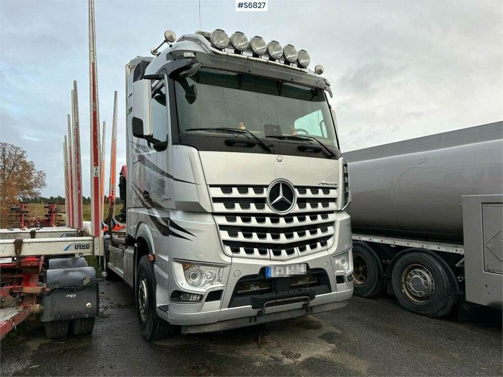 목재 트럭 Mercedes-Benz Arocs 2863 Timber truck with crane : 사진 10