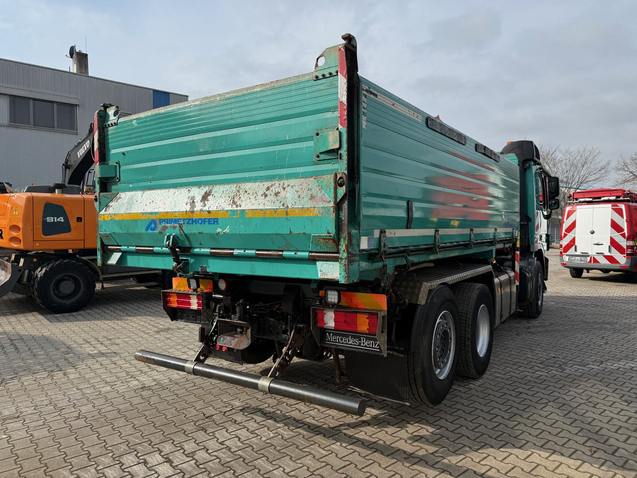 덤프트럭, 크레인 트럭 Mercedes-Benz 2548 Actros Kipper Kran Bordmatic Greifersteuerung : 사진 12