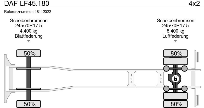 박스 트럭 DAF LF45.180 : 사진 14