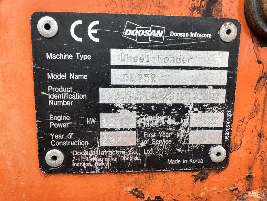 리스 Doosan DL250  Doosan DL250 : 사진 9