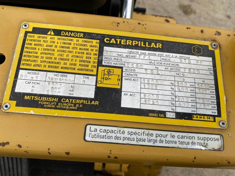 리스 CATERPILLAR Chariot élévateur GP15 CATERPILLAR Chariot élévateur GP15 : 사진 9