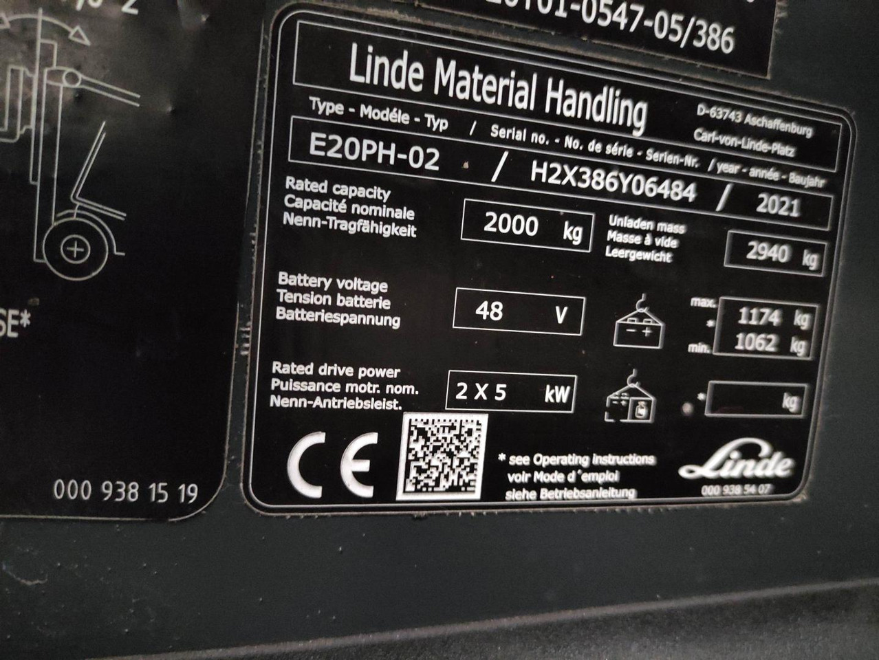 전기 지게차 Linde E20PH-02-386-EVO : 사진 6