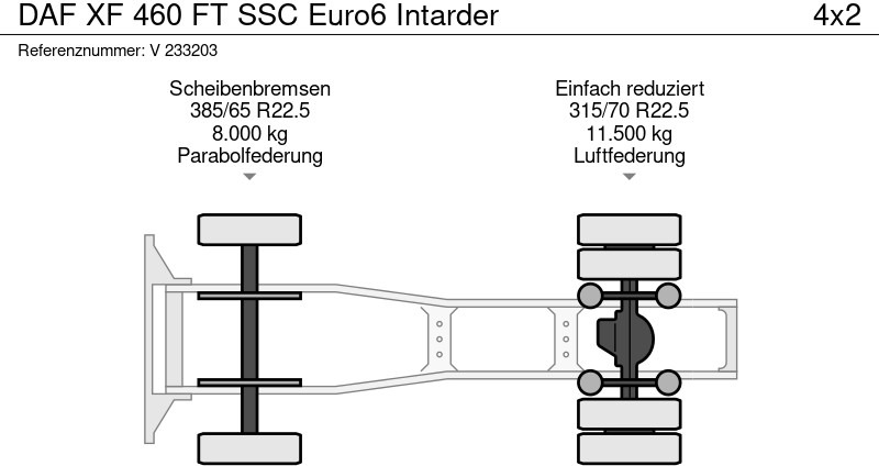 트랙터 유닛 DAF XF 460 FT SSC Euro6 Intarder : 사진 12