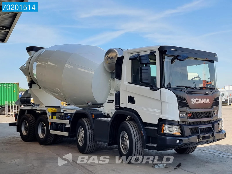 신규 콘크리트 믹서 트럭 Scania P380 8X4 Brand NEW EURO 5 - 10m3 Mixer Steelsuspension : 사진 7