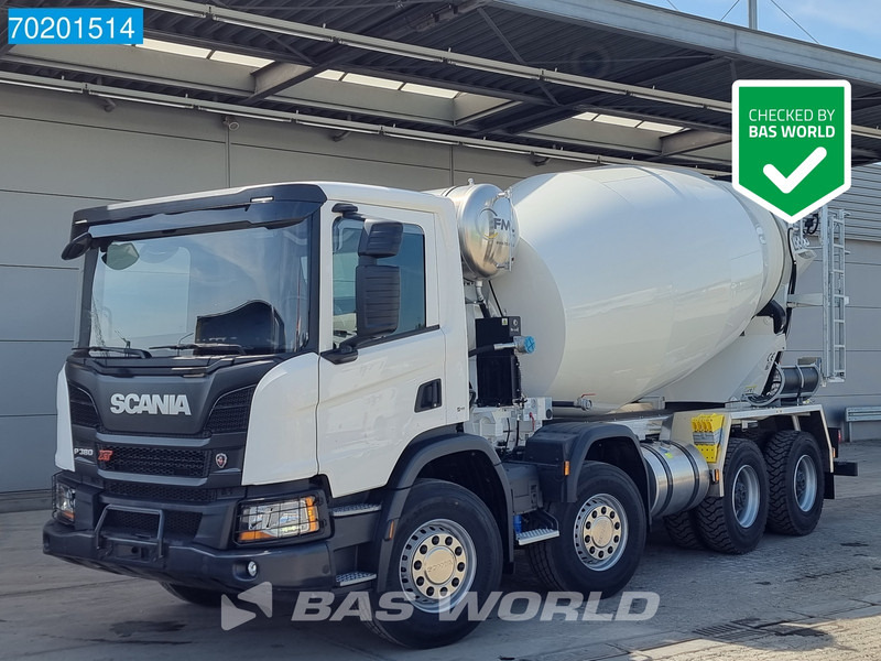 신규 콘크리트 믹서 트럭 Scania P380 8X4 Brand NEW EURO 5 - 10m3 Mixer Steelsuspension : 사진 9