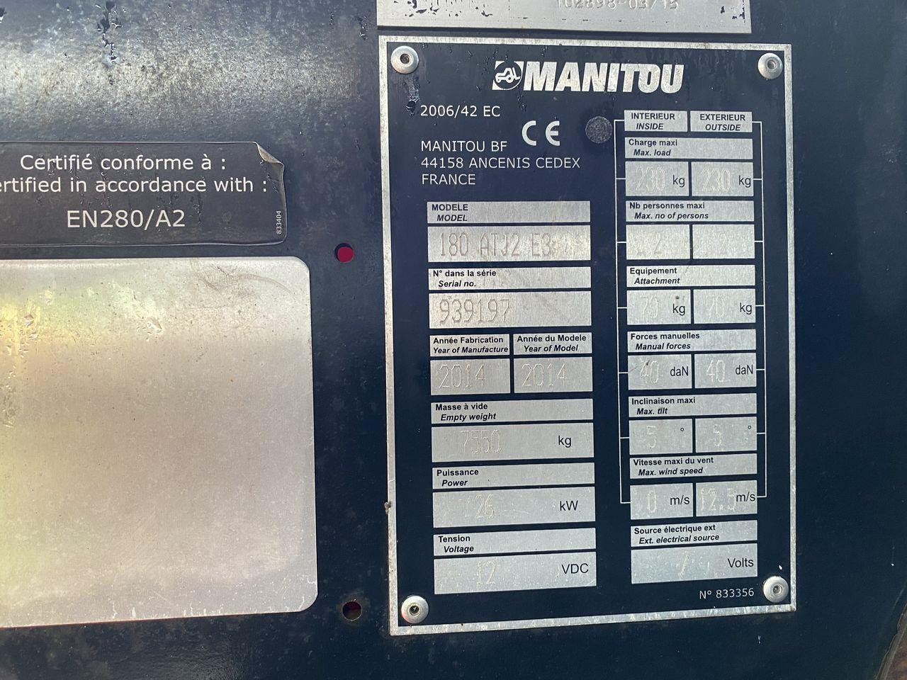 관절 붐 Manitou 180ATJ 2 RC : 사진 10