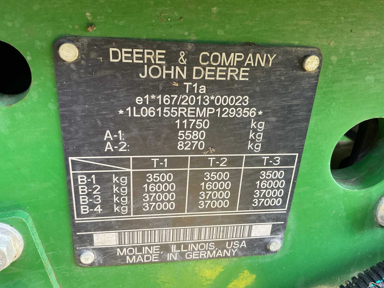 장궤형 트랙터 John Deere 6155R : 사진 27