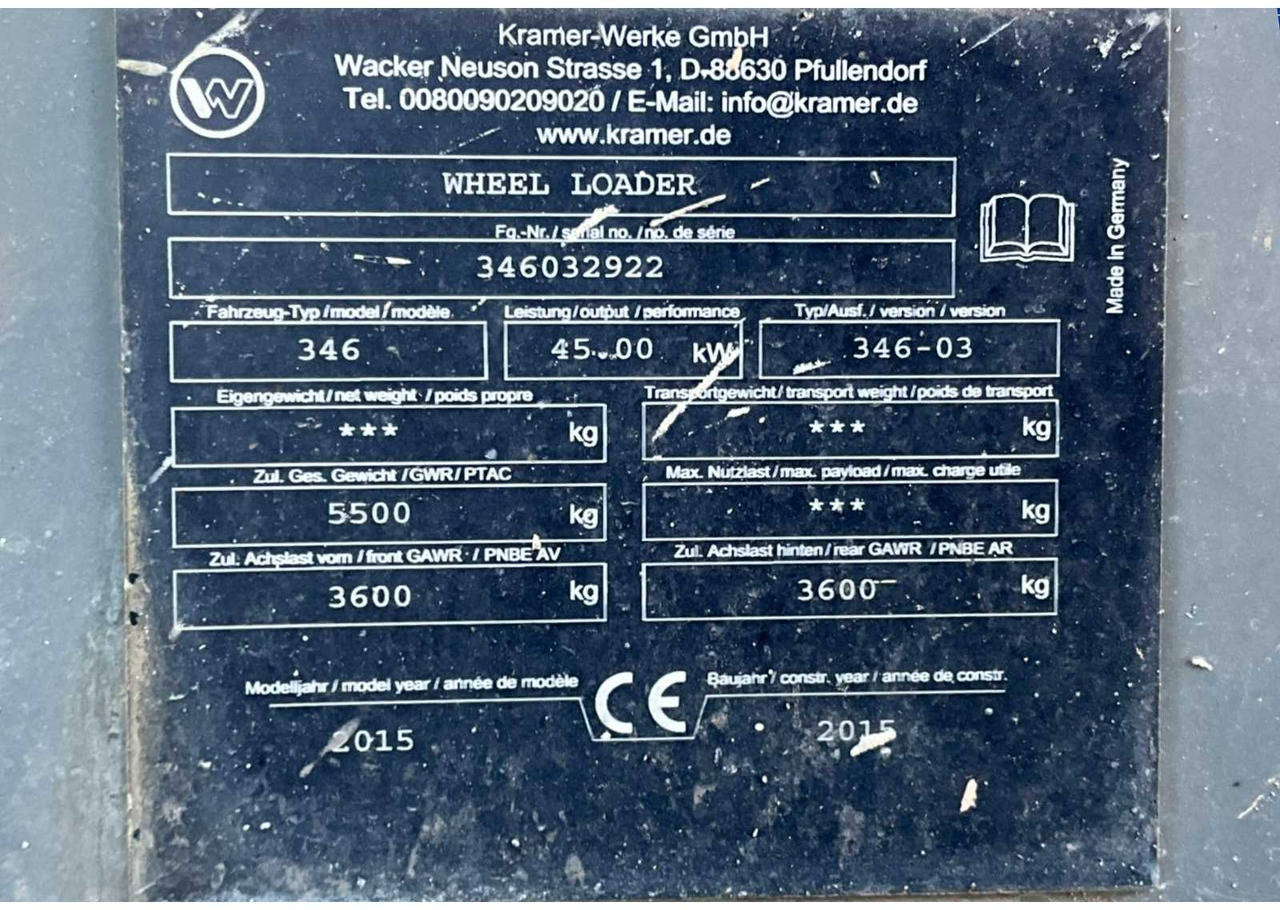 휠 로더 Kramer Allrad 346 - 750 : 사진 39