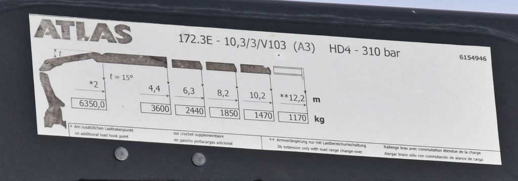 크레인 트럭, 덤프트럭 Volvo FMX 460 Kipper 5,40m *ATLAS 172.3E/FUNK *6x4 : 사진 8