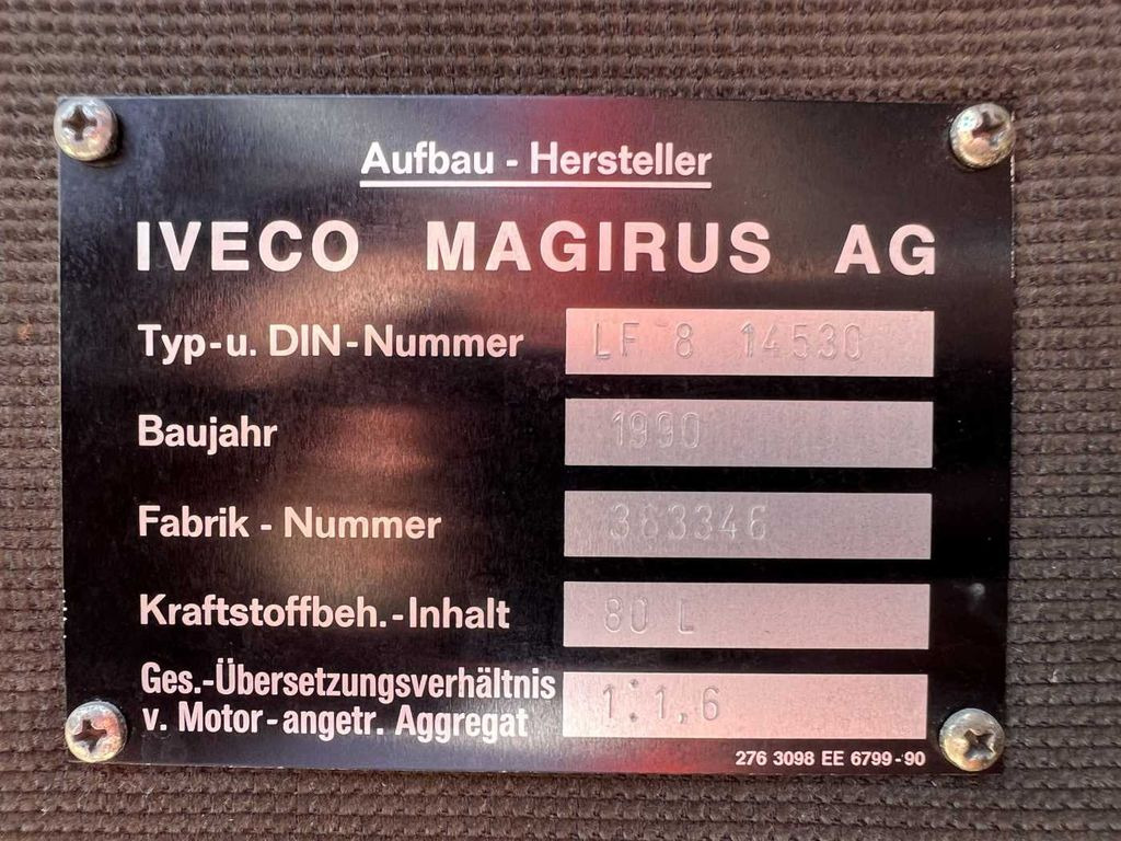 소방차 Iveco 90-16 AW 4x4 LF8 Feuerwehr Standheizung 9 Sitze : 사진 15 소방차 Iveco 90-16 AW 4x4 LF8 Feuerwehr Standheizung 9 Sitze : 사진 15