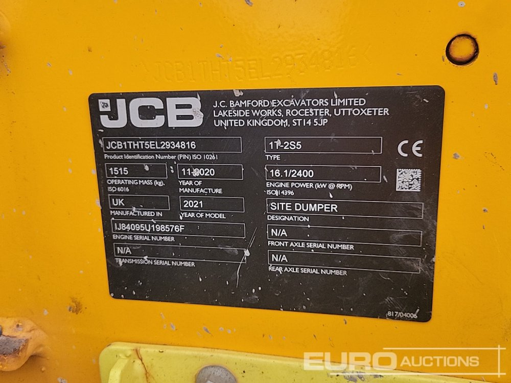 미니 덤프 2020 JCB 1T-2 : 사진 41