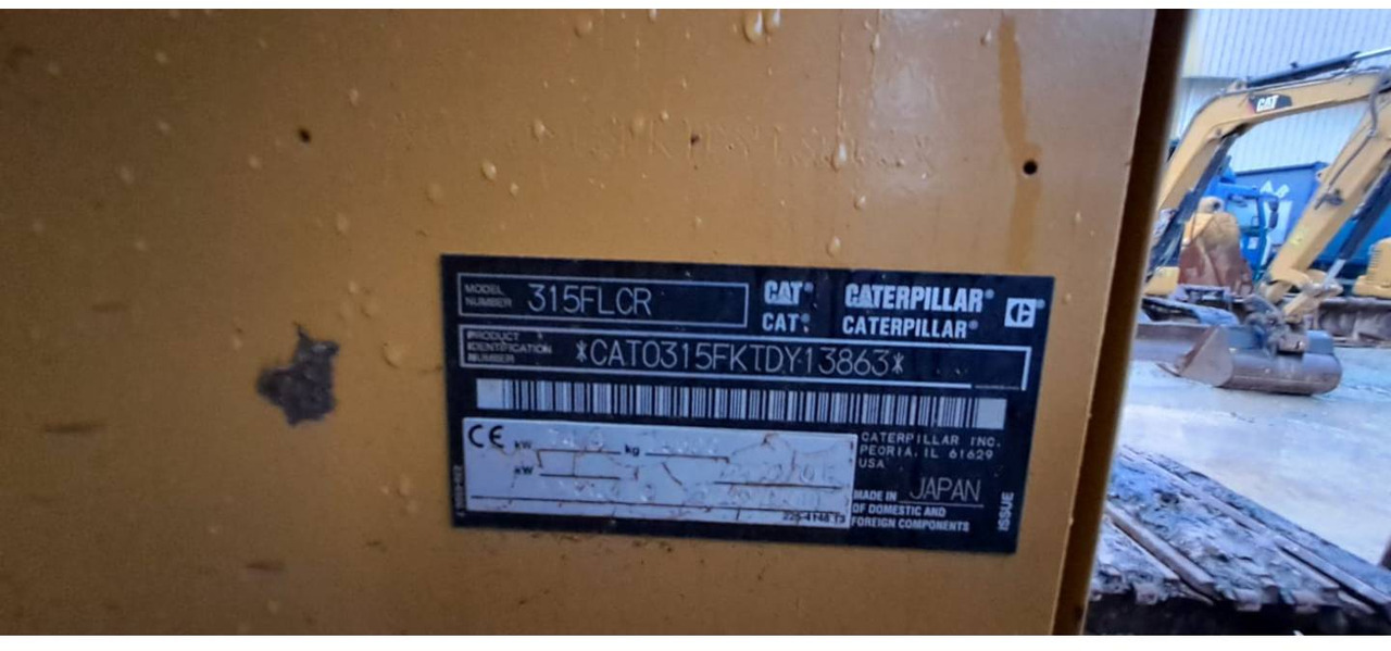 크롤러 굴삭기 CAT 315F : 사진 6