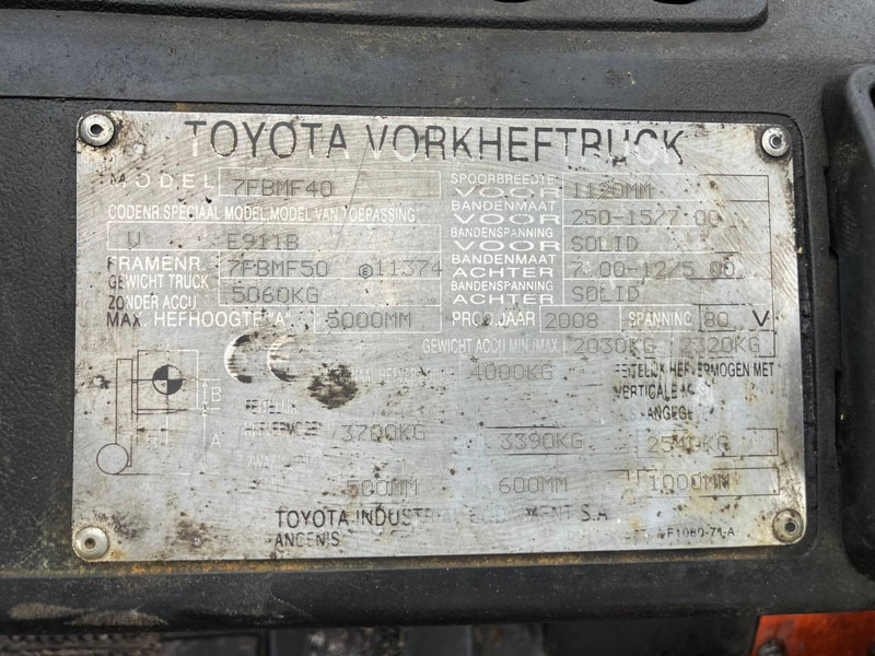 전기 지게차 Toyota 7FBMF40 : 사진 18